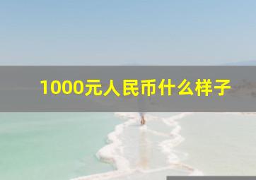 1000元人民币什么样子