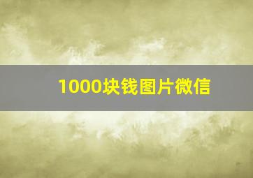 1000块钱图片微信