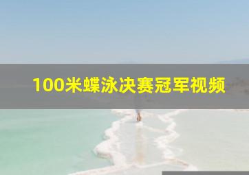 100米蝶泳决赛冠军视频