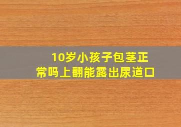 10岁小孩子包茎正常吗上翻能露出尿道口