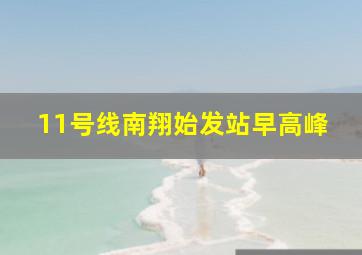 11号线南翔始发站早高峰