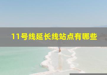 11号线延长线站点有哪些