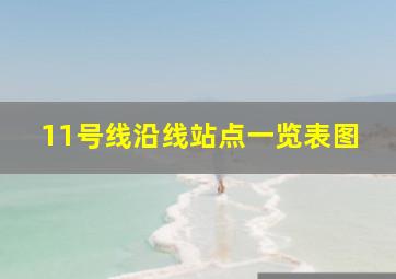 11号线沿线站点一览表图