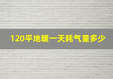 120平地暖一天耗气量多少