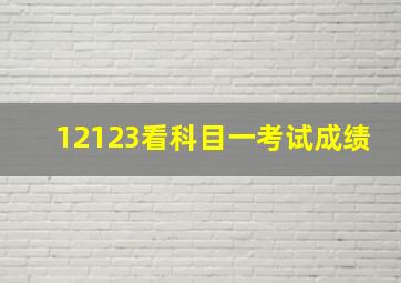 12123看科目一考试成绩