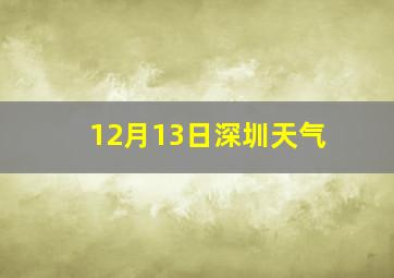 12月13日深圳天气