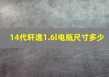 14代轩逸1.6l电瓶尺寸多少