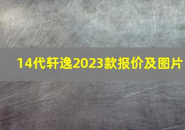 14代轩逸2023款报价及图片