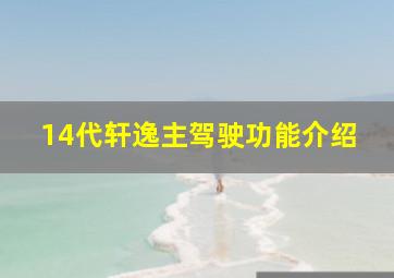 14代轩逸主驾驶功能介绍