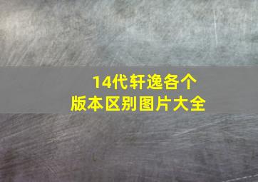 14代轩逸各个版本区别图片大全