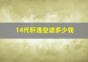 14代轩逸空滤多少钱