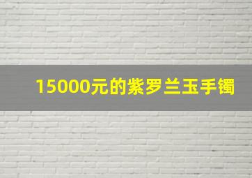 15000元的紫罗兰玉手镯