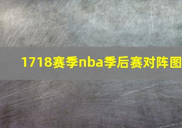 1718赛季nba季后赛对阵图