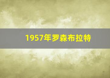 1957年罗森布拉特