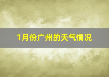 1月份广州的天气情况