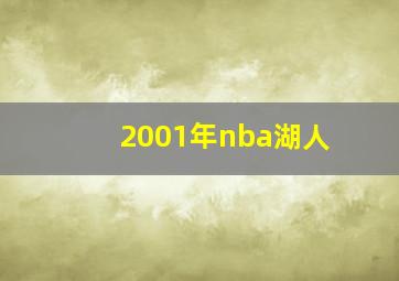 2001年nba湖人