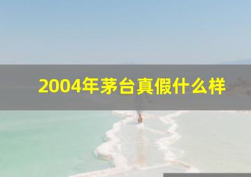 2004年茅台真假什么样