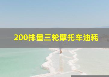 200排量三轮摩托车油耗