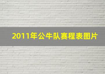 2011年公牛队赛程表图片