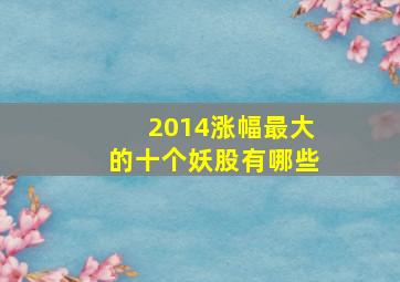 2014涨幅最大的十个妖股有哪些