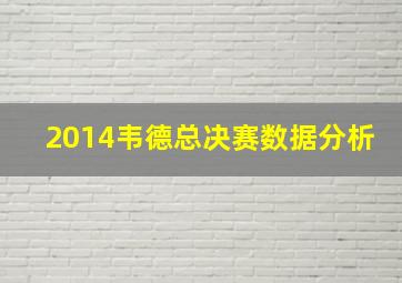 2014韦德总决赛数据分析