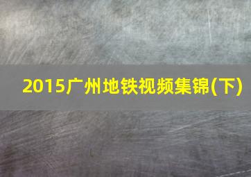 2015广州地铁视频集锦(下)