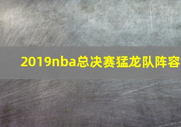 2019nba总决赛猛龙队阵容