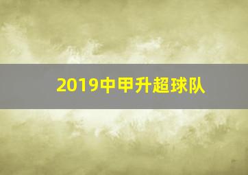 2019中甲升超球队