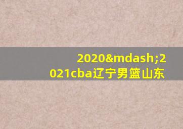 2020—2021cba辽宁男篮山东