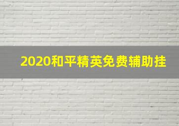 2020和平精英免费辅助挂