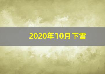 2020年10月下雪