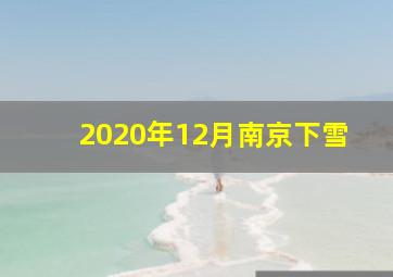 2020年12月南京下雪