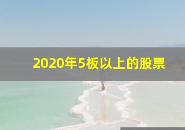 2020年5板以上的股票