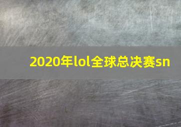 2020年lol全球总决赛sn