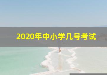 2020年中小学几号考试