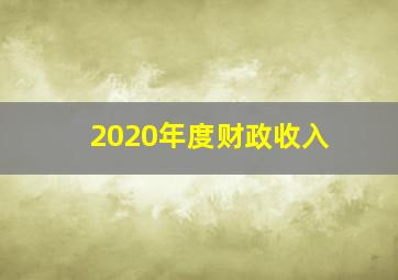 2020年度财政收入