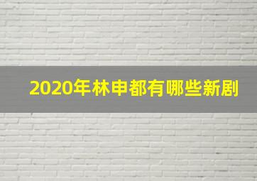 2020年林申都有哪些新剧