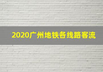 2020广州地铁各线路客流