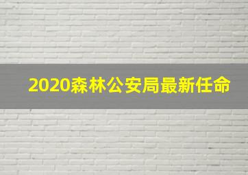 2020森林公安局最新任命