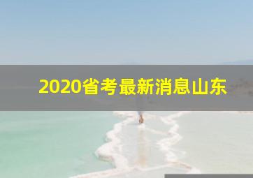 2020省考最新消息山东