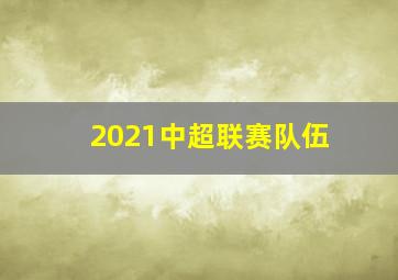 2021中超联赛队伍