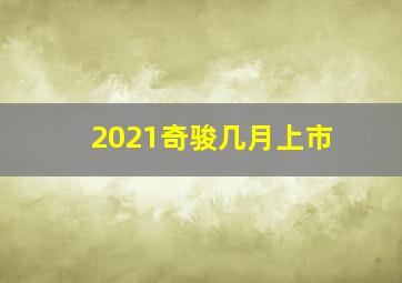 2021奇骏几月上市