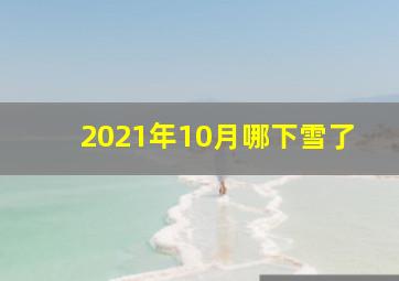 2021年10月哪下雪了