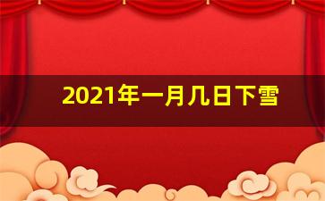 2021年一月几日下雪