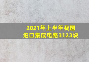 2021年上半年我国进口集成电路3123块