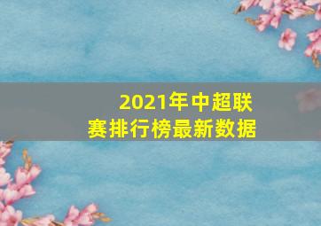 2021年中超联赛排行榜最新数据