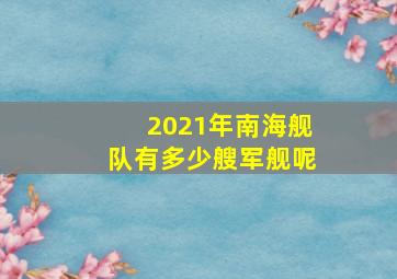 2021年南海舰队有多少艘军舰呢