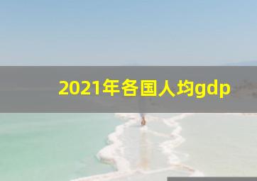 2021年各国人均gdp