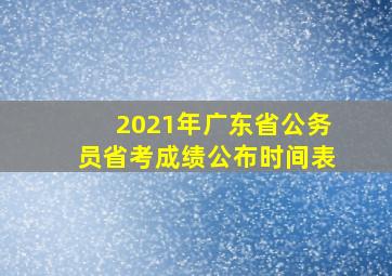 2021年广东省公务员省考成绩公布时间表