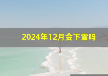 2024年12月会下雪吗